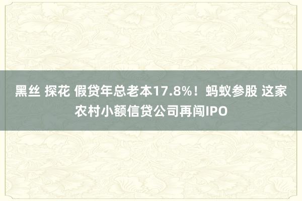 黑丝 探花 假贷年总老本17.8%！蚂蚁参股 这家农村小额信贷公司再闯IPO