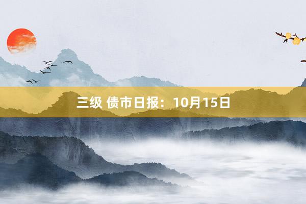 三级 债市日报：10月15日