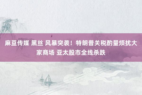 麻豆传媒 黑丝 风暴突袭！特朗普关税酌量烦扰大家商场 亚太股市全线杀跌