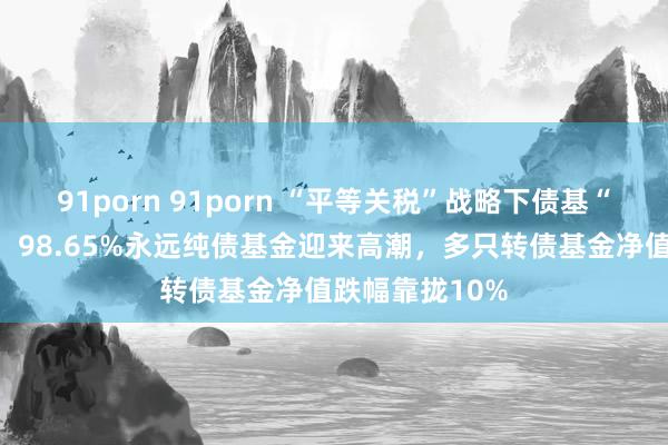 91porn 91porn “平等关税”战略下债基“冰火两重天”，98.65%永远纯债基金迎来高潮，多只转债基金净值跌幅靠拢10%